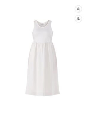 Time and Tru White Tank Dress, Size Large